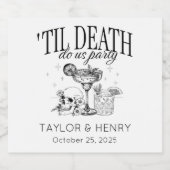 Funny Till Death Do us us Party Hochzeitsweinetike Schaumweinetikett (Einzelnes Label)