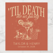 Funny Till Death Do us us Party Hochzeitsweinetike Weinetikett (Einzelnes Label)