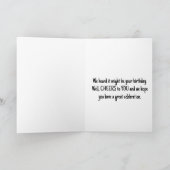 Funny Tilted Head Hähnchen Nah-Up Foto Karte (Innenseite)