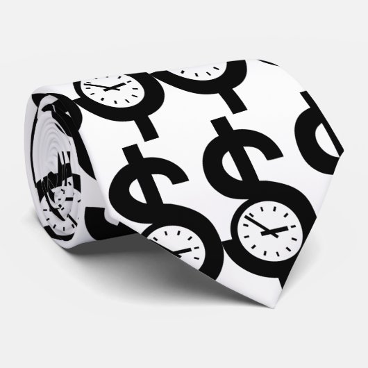 Funny Time is Money Krawatte (Gerollt)