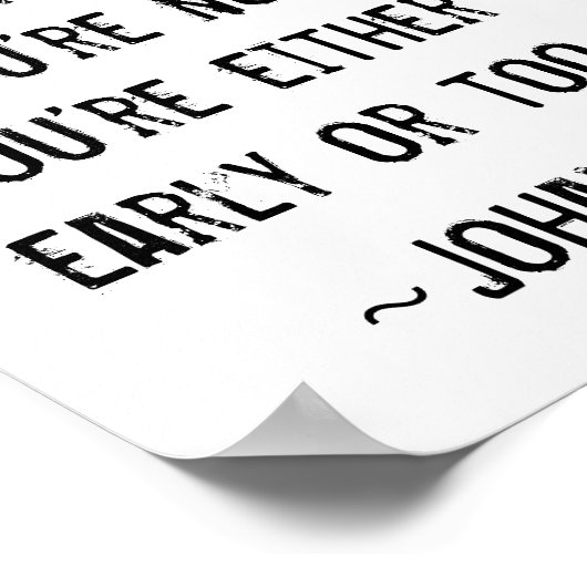 Funny Time Zitat Johan Cruyff Poster (Ecke)