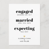 Funny Timeline Pregnancy Ankündigung Ein Foto (Vorderseite)