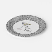 Funny 'Tini Time Martini Cocktail Party Pappteller (Schrägansicht)