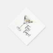 Funny 'Tini Time Martini Cocktail Serviette (Ecke)