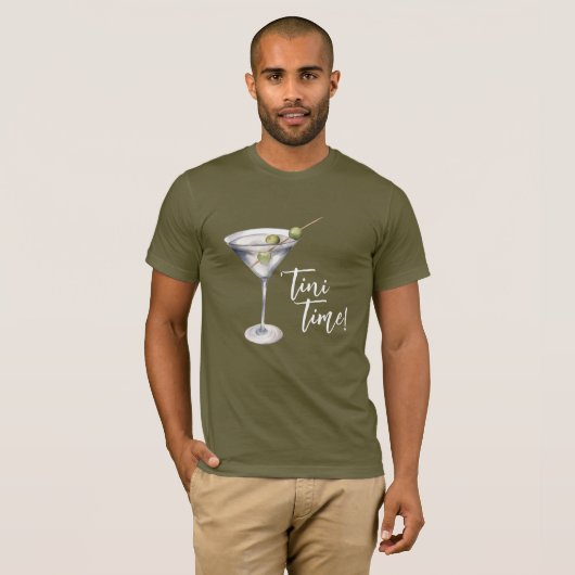 Funny 'Tini Time Martini Cocktail T-Shirt (Vorne ganz)