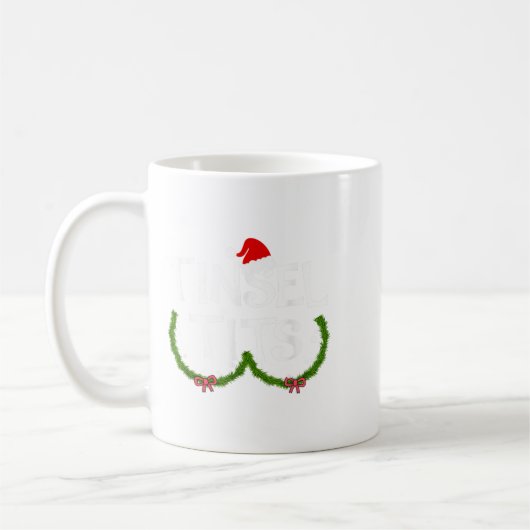 Funny Tinsel Matching Jingle Christmas Couples Kaffeetasse (Links)