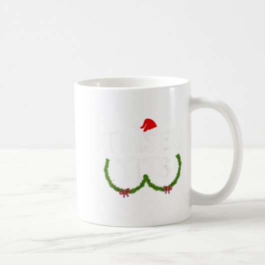 Funny Tinsel Matching Jingle Christmas Couples Kaffeetasse (Rechts)