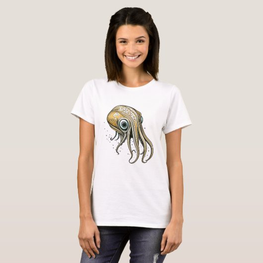 Funny Tintenfisch Art T-Shirt (Vorne ganz)
