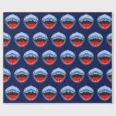 Funny Tiny Shark White Sharp Teeth Geschenkpapier (Flach)