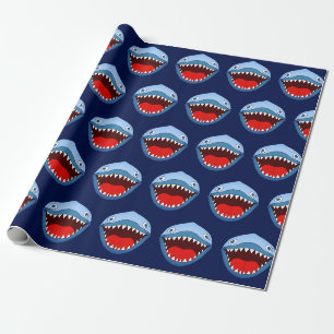 Funny Tiny Shark White Sharp Teeth Geschenkpapier