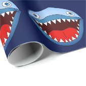 Funny Tiny Shark White Sharp Teeth Geschenkpapier (Rolleneckpunkt)