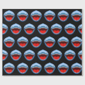 Funny Tiny Shark White Sharp Teeth Geschenkpapier (Flach)