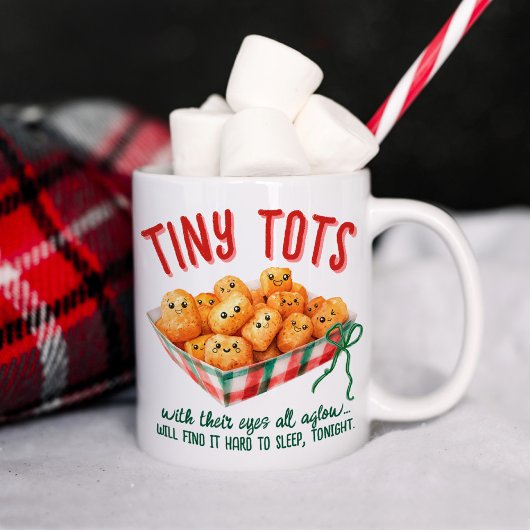 Funny Tiny Tater Tots Holiday Humor Christmas Gift Kaffeetasse
