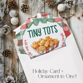 Funny Tiny Tots Holiday Humor Merry Christmas Ornament Karte