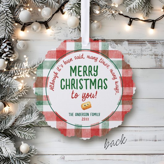 Funny Tiny Tots Holiday Humor Merry Christmas Ornament Karte