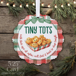 Funny Tiny Tots Holiday Humor Merry Christmas Ornament Karte
