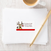 Funny Tipsy Reindeer - Weihnachtsadressen-Labels Adressaufkleber (Insitu)