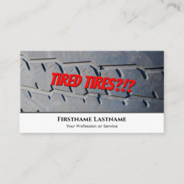 Funny tire fitter and wheel expert tuning business visitenkarte