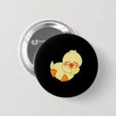 Funny Tired As Duck I Love Cute Ducklings Quote Gi Button (Vorne & Hinten)
