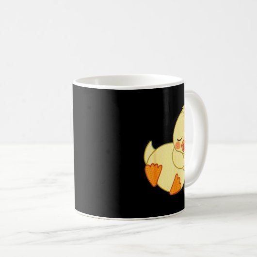 Funny Tired As Duck I Love Cute Ducklings Quote Gi Kaffeetasse (VorderseiteRechts)