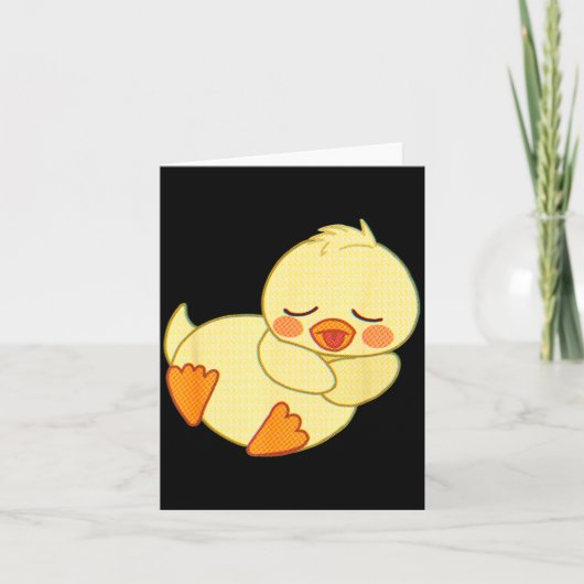 Funny Tired As Duck I Love Cute Ducklings Quote Gi Karte (Vorderseite)