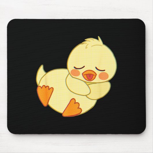 Funny Tired As Duck I Love Cute Ducklings Quote Gi Mousepad (Vorne)