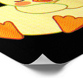 Funny Tired As Duck I Love Cute Ducklings Quote Gi Poster (Ecke)