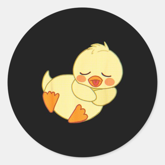 Funny Tired As Duck I Love Cute Ducklings Quote Gi Runder Aufkleber (Vorderseite)