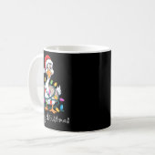 Funny Tired Goose Christmas Lights Silly Holiday F Kaffeetasse (Vorderseite Links)