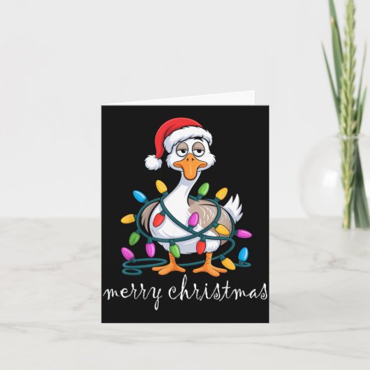 Funny Tired Goose Christmas Lights Silly Holiday F Karte (Vorderseite)