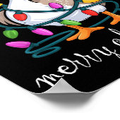 Funny Tired Goose Christmas Lights Silly Holiday F Poster (Ecke)