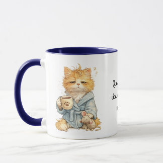 Funny Tired Orange Cat Coffee Mug Custom Name Quot Tasse