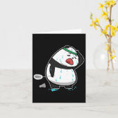 Funny Tired Panda Spielen Badminton Karte (Gelbe Blume)