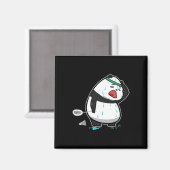 Funny Tired Panda Spielen Badminton Magnet (Vorderseite/Rückseite)