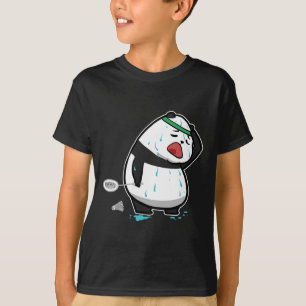 Funny Tired Panda Spielen Badminton T-Shirt