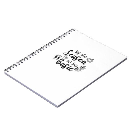 Funny Tis The Season To Basic Fall Pumpkin Spice Notizblock (Linke Seite)