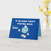 FUNNY TISSUE BOX CARD KARTE (Gelbe Blume)