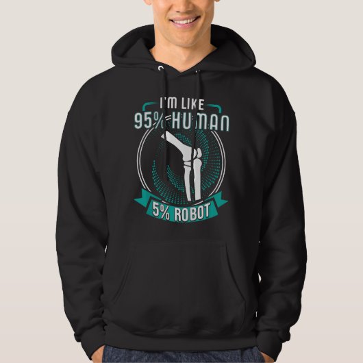 Funny Titanium Knee Replacement Surgery Get Well G Hoodie (Vorderseite)