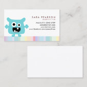 Funny Title Niedlich Blue Monster Alien Kids Name Visitenkarte (Vorne/Hinten)