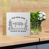 Funny "To Death" Vintag Art Introvertiert Joke Fliese