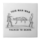 Funny "To Death" Vintag Art Introvertiert Joke Fliese (Vorderseite)