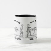 Funny "To Death" Vintag Introvert Meme Tasse (Zentrum)