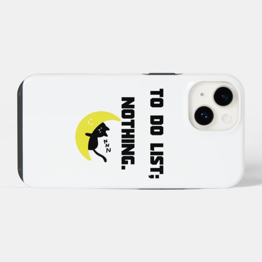 Funny 'TO DO LIST: NOTHING.' Quote iPhone  Case  Hülle (Rückseite (Horizontal))