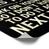 Funny To Everyone I Offended This Year Work On You Poster (Ecke)