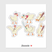 FUNNY TOADLY GOOSE STICKERS SET AUFKLEBER (Blatt)
