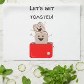 Funny Toast Design Geschirrtuch (Gefaltet)