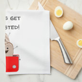 Funny Toast Design Geschirrtuch (Viertel Falte)