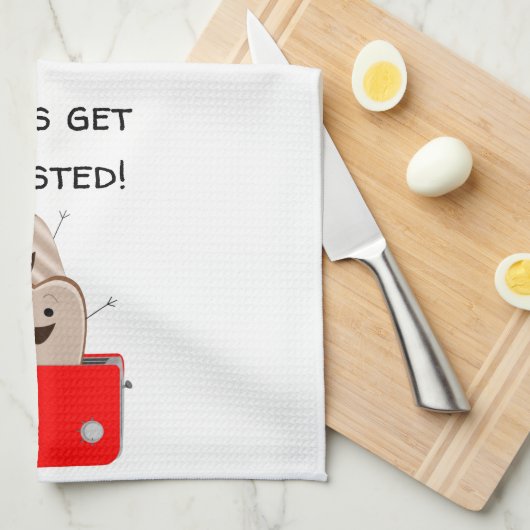 Funny Toast Design Geschirrtuch (Viertel Falte)
