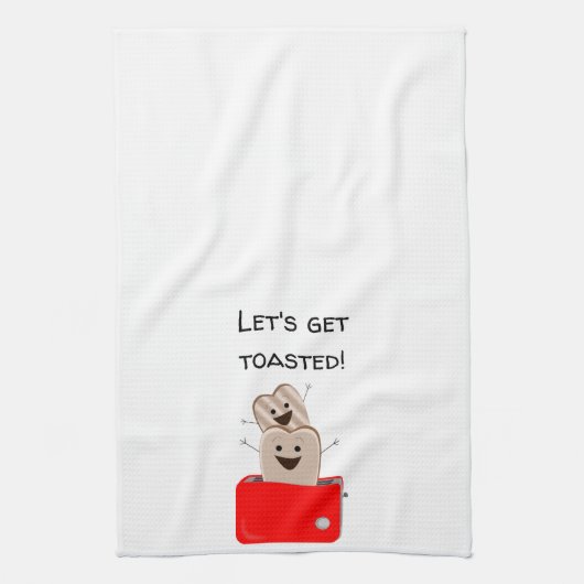 Funny Toast Design Geschirrtuch (Vertikal)