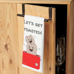 Funny Toast Design Geschirrtuch